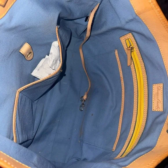 Dooney & Bourke Cream Multicolor Logo Tote - Picture 6 of 6